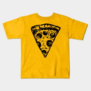 Ink Pizza Slice Sketch Kids T-Shirt